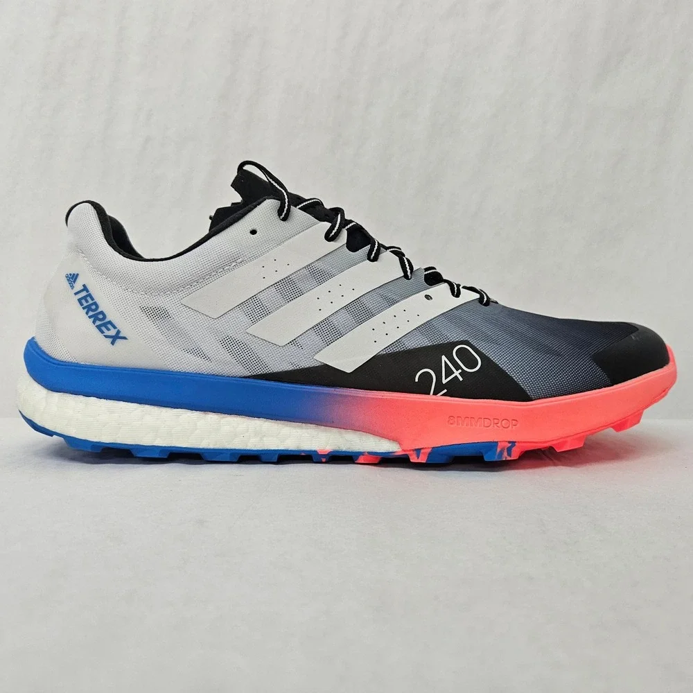 Adidas Terrex Speed Ultra Trail Running Shoes GZ8920 Grey Blue Red Men Size 10.5